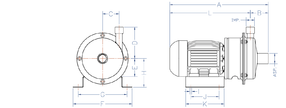Plano técnico Serie QP - 2P