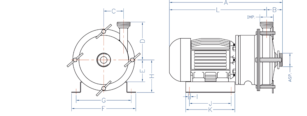 Plano técnico Serie SP - 2P